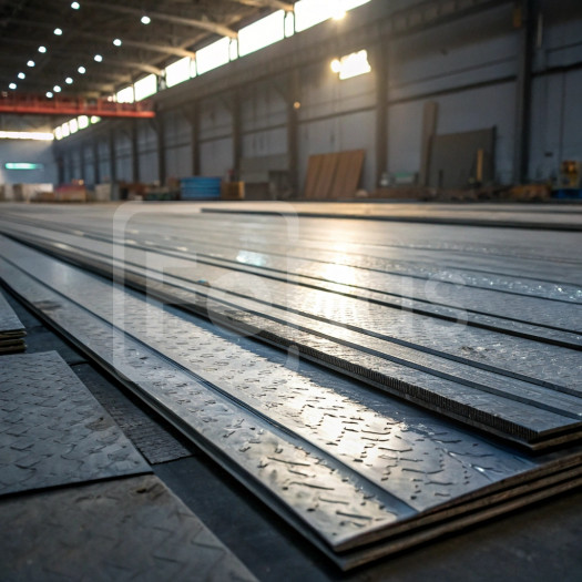 Лист рифленый чечевица нержавеющий 2 мм AISI 201 ГОСТ 8568-77 г/к